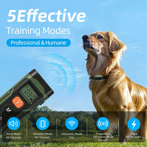 Entraîneur de chien à distance 2 en 1, répulsif ultrasonique, corrige les mauvaises habitudes, rechargeable, étanche, portable pour chiens de petite, moyenne et grande taille - Product Image 2