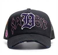 Topi Berkualitas Tinggi Original Berpinggiran Melengkung 5-Panel Kancing Unisex Dapat Disesuaikan Bahan Kanvas Olahraga Baseball