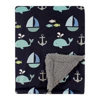 Couverture pour bébé unisexe en peluche avec dos en sherpa, motif éléphant basique, douce et adorable, taille bébé
