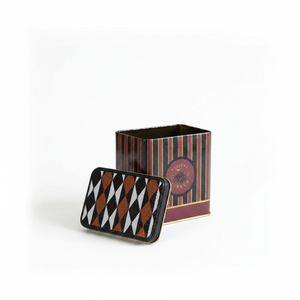 80x120x120mm Vintage Circus Elegance Caja de almacenamiento de metal rectangular con tapa deslizante 1L de capacidad - Product Image 2