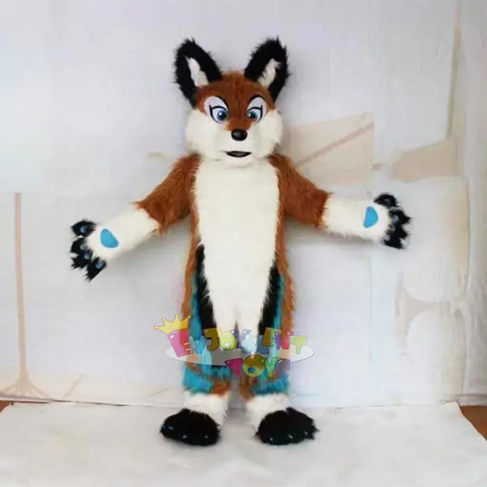 Wolf Husky Dog Fursuit Furry Mascot Costume Fancy Dress Enjoyment Traje Long Fur Custom Mascot Cosplay for Adults Handmade
