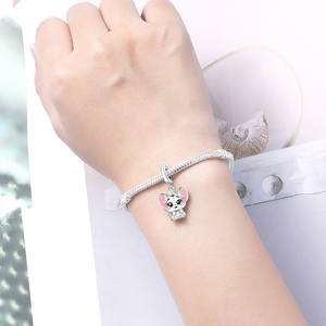 Pendentif souris mignonne en cuivre blanc, design original et haut de gamme, accessoire de bracelet DIY, vente en gros pour femmes - Product Image 5