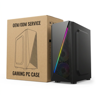 Boîtier PC ATX professionnel de taille moyenne avec panneau latéral en verre trempé pour bureau professionnel et jeux sur ordinateur de bureau, prend en charge le radiateur de 360 mm