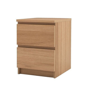 Mesita de Noche Estilo Rústico en Madera Natural para Dormitorio Mesa de Noche Totalmente de Madera Maciza - Product Image 1
