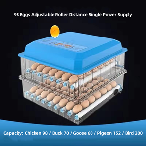 Inkubator TELUR Digital otomatis logam dan kotak pembiakan hewan peliharaan plastik penetas telur ayam dengan kandang hewan peliharaan Putar - Product Image 4