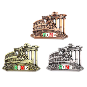 Nam châm tủ lạnh kim loại <span class=keywords><strong>3D</strong></span>, quà lưu niệm du lịch Ý, Florence, Milan, Rome, thiết kế tùy chỉnh theo yêu cầu nhà sản xuất - Product Image 5