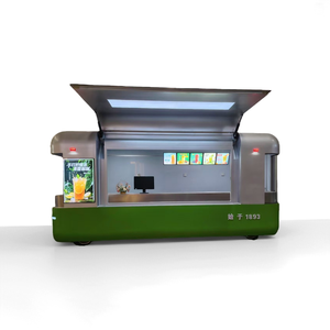 Chariot de nourriture sur mesure de qualité professionnelle construit avec un <span class=keywords><strong>corps</strong></span> de capsule futuriste et des stands de chariot de nourriture commerciaux - Product Image 1