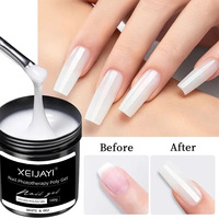 100g grande capacité 6 couleurs crémeux Extension ongles Gel Soak-Off UV Gel lampe à LED Source dur constructeur Gel pour Nail Art bricolage