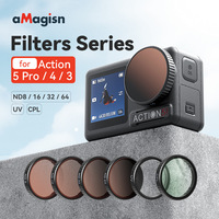 Kit de filtres AMagisn pour DJI Action 5 Pro/4/3, filtres ND et accessoires de lentilles polarisantes CPL