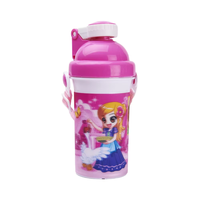 Bouteille d'eau 3D en plastique sans BPA, personnalisable, avec paille et couvercles, idéale pour les enfants et les fêtes – Meilleures ventes