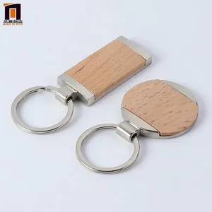 2021 nouveaux Styles en gros forme personnalisée accessoires unis gravable Logo porte-clés en bois porte-clés en bois blanc métal porte-clés