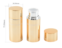 Kemasan Botol Plastik ABS Silinder dengan Cetak UV/Silk Screen untuk Body Lotion, Krim Blush, Highlighter Emas Cerah, dan Stick Shadow
