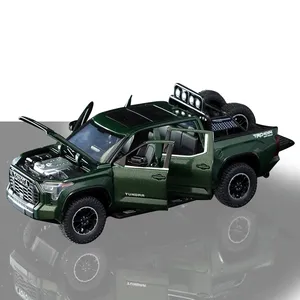 Modelo a Escala 1:24 <span class=keywords><strong>de</strong></span> Tundra, <span class=keywords><strong>de</strong></span> Aleación Fundida a Presión, con Sonido, Luces, Dirección Rebatible, Batería <span class=keywords><strong>de</strong></span> Litio, Puertas que se Abren, para Niños, con Licencia Original - Product Image 5