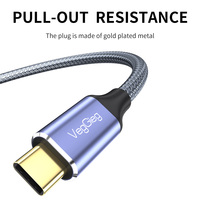 Câble HDMI VegGieg Mindpure plaqué or 2M pour téléphone vers TV, Ultra HD 4K 60Hz, adaptateur USB 3.1 Type-C mâle vers HDMI mâle