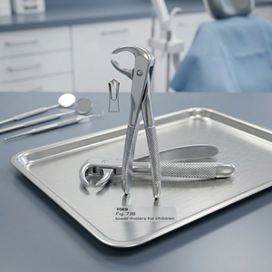 Pinzas de Extracción Manuales de Acero Inoxidable para Uso Dental Fig. Molares Inferiores 73B para Niños (Patrón Inglés) - Product Image 3