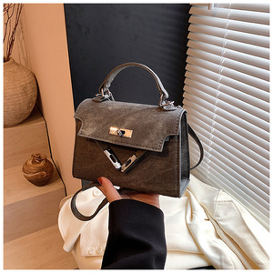 Sac à main Kelli carré horizontal avec fermoir à texture, style rétro, nouvelle mode, tendances urbaines, polyvalent, pour le marché international - Product Image 3