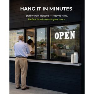 <b>Led</b> Open <b>Sign</b> 30x10 Inch Super Bright White <b>Led</b> Display For Retail Store Window Hanging Installation - Product Image 4