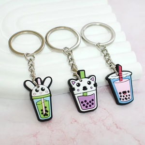 2025 Tùy Chỉnh Mềm PVC Keychain Sa Mạc Cao Bồi Cậu Bé Cô Gái Keychain Quà Lưu Niệm Snack Thực Phẩm Keychain - Product Image 2