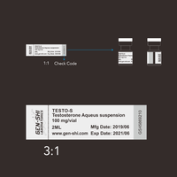 Hologramme d'impression de logo de marque personnalisée Étiquettes pour flacon de 10ml Boîte et étiquette pour flacon d'emballage pharmaceutique