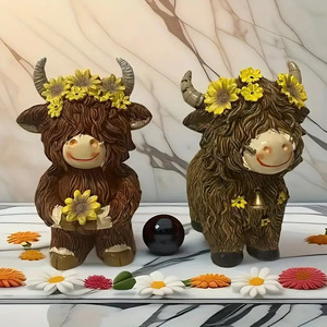 Figurine d'animal de <span class=keywords><strong>zoo</strong></span> en résine peinte à la main Witt, décoration d'Halloween pour la maison et le jardin, cadeau pour l'entrée de la famille - Product Image 1