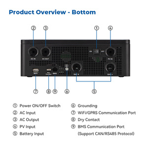 Sistema de Alimentación Ininterrumpida (UPS) Solar Híbrido Kungf Solar de 4KW con Onda Sinusoidal Pura y Salida Monofásica para Baterías de Litio - Product Image 6