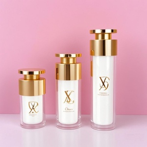 Botellas de Loción con Bomba de Presión sin Aire de 15 ml, 30 ml, 50 ml, Botellas de Plástico con Bomba de Presión sin Aire con Acabado Dorado para Loción y Suero - Product Image 2