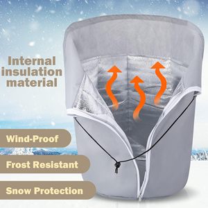 Housse de protection pour plantes d'hiver, extérieure, de jardin, en PP <span class=keywords><strong>noir</strong></span> non tissé, imperméable, avec cordon de serrage, protection contre le gel - Product Image 4