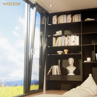 Ventanas Abatibles y Oscilobatientes de Vidrio Templado con Aislamiento Térmico y Marco de Aleación de Aluminio Moderno para Apartamentos de Estilo Nuevo Wazzor