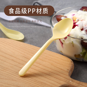 Thickened Plastic <b>Spoon</b> 14cm Round Tip Food Safe For Dessert Catering Disposable <b>Spoon</b> - Product Image 4
