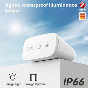 <span class=keywords><strong>เซ็นเซอร์</strong></span>วัดแสง Tuya Zigbee 3.0 กันน้ำ IP66 สำหรับภายนอกอาคาร ตรวจจับความสว่าง 0-1000 ลักซ์ 120 °   ระบบอัตโนมัติสำหรับไฟม่านอัจฉริยะ - Product Image 1