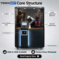 Machine à café robotisée TERKOBOT NOVA2, robot collaboratif à 6 axes, kiosque de vente automatique de café, café 24h sans personnel, équipement de café