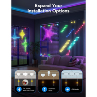 Rideau intelligent guirlande lumineuse LED suspendue fée lumière motif texte programmable musique synchronisation télécommande lumières de noël rideau extérieur