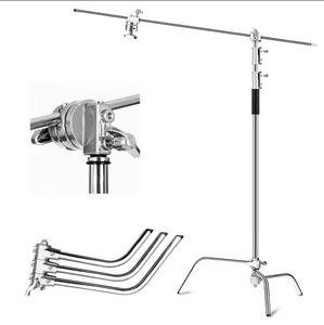Trípode de Fotografía KAZHI al por Mayor de 3.3m de Acero Inoxidable para Trabajo Pesado con Soporte C para Estudio Fotográfico, Video, Luz y Flash - Product Image 1