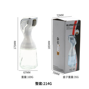 ABS Silicone Kitchen Cooking <b>Tools</b> Press-Type Oil Spray Bottle Leak-Proof Glass Soy Sauce/Vinegar <b>BBQ</b> Pot Household Essential - Product Image 6
