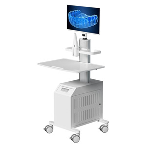 Chariot de numérisation dentaire Likaymo 600x560x1200 mobile avec moniteur et tiroir pour équipement de thérapie orale - Product Image 1