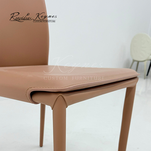 KeynesCustom Contemporary High End Saddle Leather Accent <b>Chair</b> For Minimalist Villa Living Room Seating - Product Image 5
