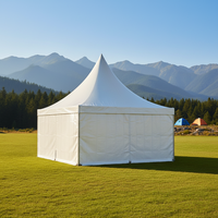 Tente Pagode Transparente d'Extérieur avec Structure en Aluminium et Couverture en PVC, Chapiteau Simple Couche pour Événements
