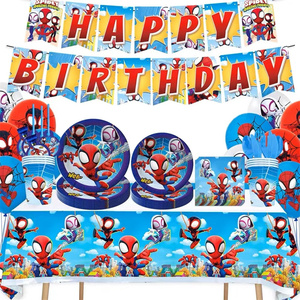 Decoración de fiesta de <span class=keywords><strong>Spidey</strong></span> y sus increíbles amigos, vajilla desechable de cumpleaños para niño, platos de papel, globos, Baby Shower - Product Image 2