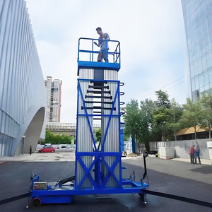 Plateforme élévatrice verticale électrique portable en alliage d'aluminium 4-14m à double mât - Product Image 5