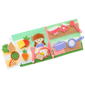 Libro Sensoriale in Feltro Montessori per Bambini di <span class=keywords><strong>1</strong></span> <span class=keywords><strong>Anno</strong></span>, Giocattolo Educativo Unisex, <span class=keywords><strong>Regalo</strong></span> Colorato Personalizzabile - Product Image 5