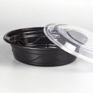 Conteneur alimentaire jetable biodégradable avec couvercle 1000 ml, emballage alimentaire en plastique - Product Image 1