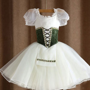 Traje de Ballet Tutú para Actuación, para Adultas y Niñas, Estilo Giselle, Vestido con Falda Abultada de Poliéster - Product Image 1