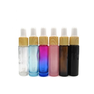 Fornitore della fabbrica 10 ml di Legno Del Grano Cerchio bottiglie 10 ml Arcobaleno Glassato Colorato Vuota di Olio Essenziale di Vetro Contagocce Bottiglia Cosmetica - Product Image 5