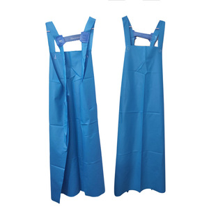Double Fish Double Shoulder Strap Thickened PVC Waterproof <b>Apron</b> Blue 80x110cm Oil Proof <b>Kitchen</b> Seafood <b>Apron</b> - Product Image 2