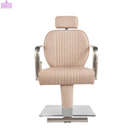 Nouveau Style De Luxe Rose Blush Rembourrage Maquillage Chaises Inclinables Style Chaise De Barbier Coiffeur Styliste Chaise De Salon De Beauté