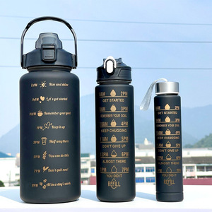 Botol Minum PC Tiga Bagian, Kapasitas Besar, Motif Gradasi Es, Portable, untuk Olahraga - Product Image 1