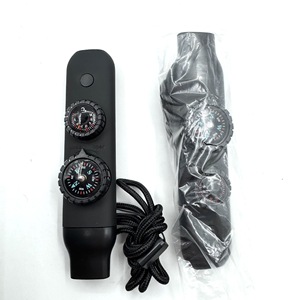 Sifflet de survie d'urgence multi-outils 7 en 1 avec boussole LED loupe réflecteur thermomètre stockage - Product Image 4