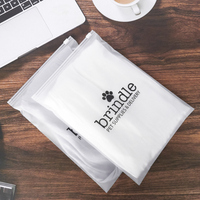 Logo imprimé personnalisé, emballage transparent à fermeture éclair, petit sac en plastique de stockage en poly à fermeture éclair pour vêtements