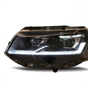 Fari Full LED per <span class=keywords><strong>VW</strong></span> Transporter <span class=keywords><strong>Caravelle</strong></span> 2011-2015 <span class=keywords><strong>T5</strong></span> Multivan, Bianco Naturale con Indicatori di Direzione Dinamici, Retrofit/Upgrade 12V - Product Image 2