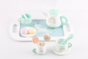 Vendita calda accessori per giocattoli da <span class=keywords><strong>cucina</strong></span> in legno <span class=keywords><strong>cucina</strong></span> finta gioca pomeriggio in legno Set da tè per bambini giocattolo per ragazze - Product Image 2
